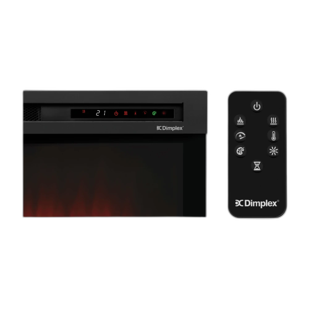 Електрокамін з обігрівом Dimplex Symphony XHD 28 з живим полумʼям, ефектом тліючих дров, швидкістю язиків полумʼя (695x597x191) (XHD28L)