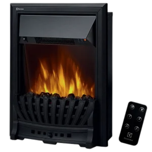 Електрокамін з обігрівом Electrolux EFP/P-1020LS з реалістичним ефектом полумʼя, зі звуком та натуральним вугіллям (482x592x180)