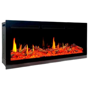 Електрокамін з обігрівом Royal 5D V-Art 50 L (1270x450x165) з 5D ефектом полумʼя, звуком, дровами та ефектом тління, кольорами та варіантами реалістичного полумʼя (5DVART50L)