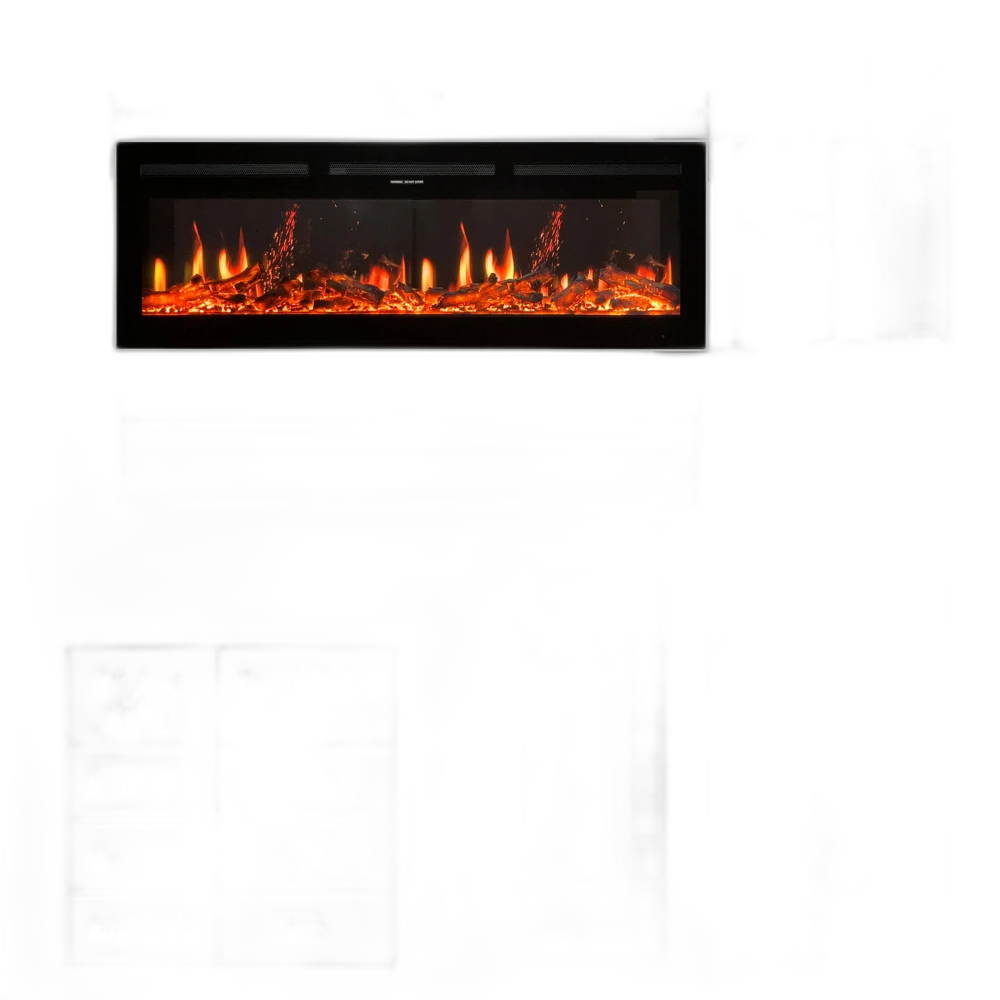 Електрокамін з обігрівом Royal 5D V-Art 50 L (1270x450x165) з 5D ефектом полумʼя, звуком, дровами та ефектом тління, кольорами та варіантами реалістичного полумʼя (5DVART50L)