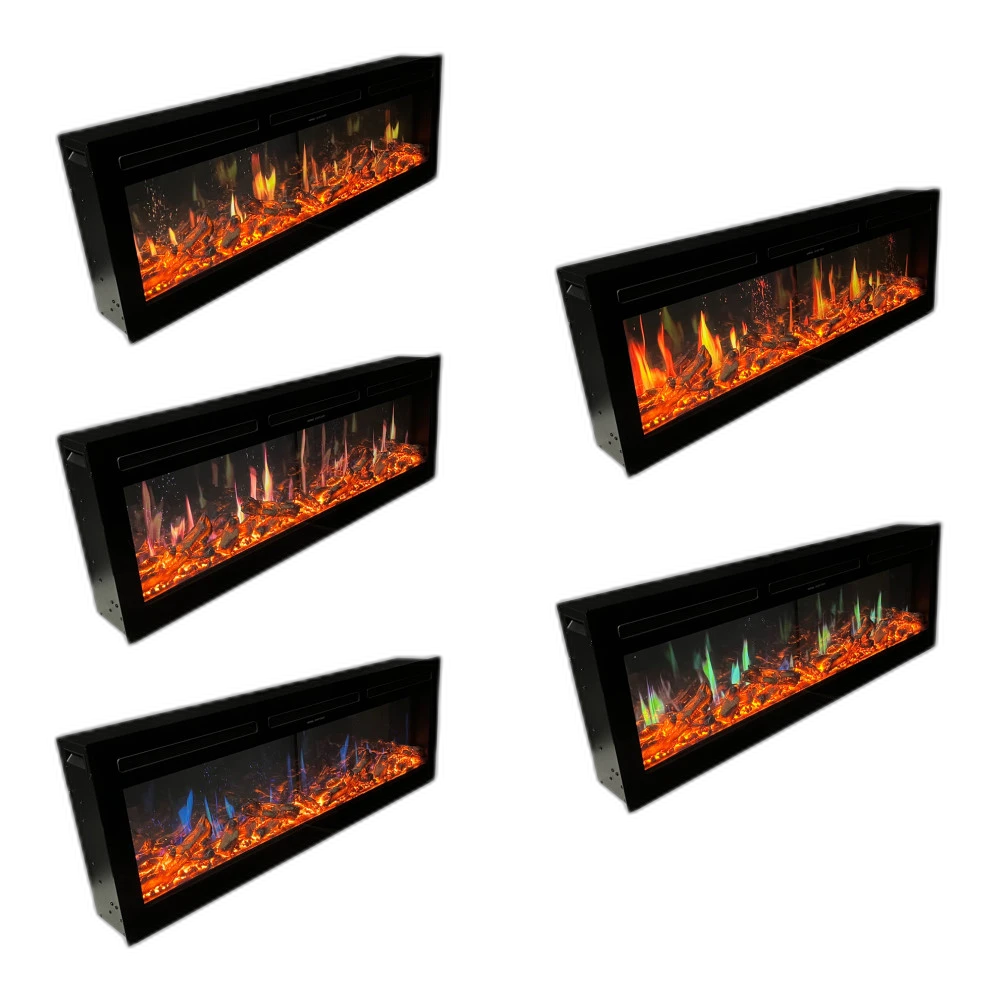 Електрокамін з обігрівом Royal 5D V-Art 50 L (1270x450x165) з 5D ефектом полумʼя, звуком, дровами та ефектом тління, кольорами та варіантами реалістичного полумʼя (5DVART50L)