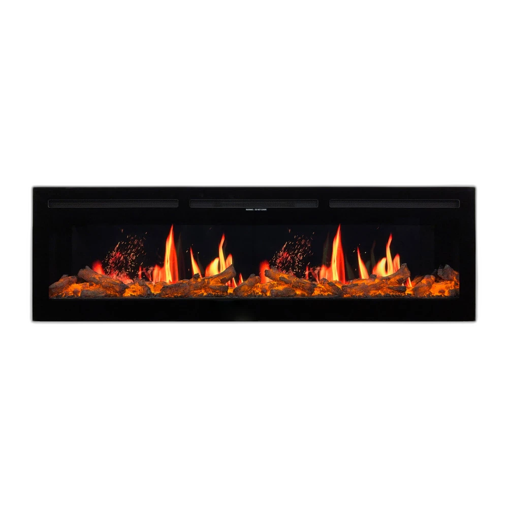 Електрокамін з обігрівом Royal 5D V-Art 60 L (1500x450x165) з 5D ефектом полумʼя, звуком, дровами та ефектом тління, кольорами та варіантами реалістичного полумʼя (5DVART60L)