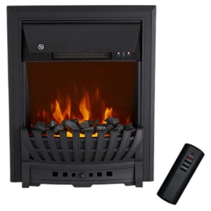 Електрокамін Royal Flame Aspen Black (482x592x180) з обігрівом, яскравістю та натуральним вугіллям