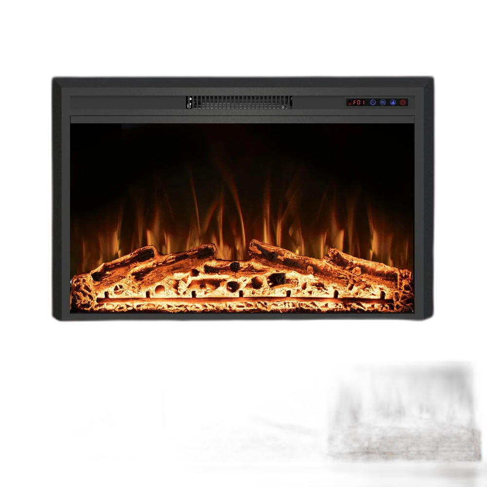 Електрокамін з обігрівом Royal Goodfire Lite 26 (EF26B) з дровами, кольорове полумʼя, розмір 730x545x165