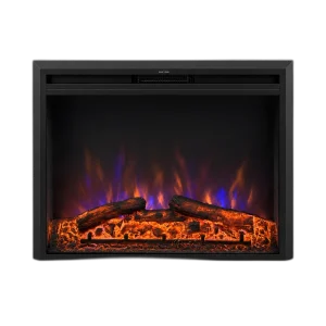Електрокамін з обігрівом Royal Goodfire Lite 33 (EF33B) з дровами, кольорове полумʼя, розмір 902x698x165