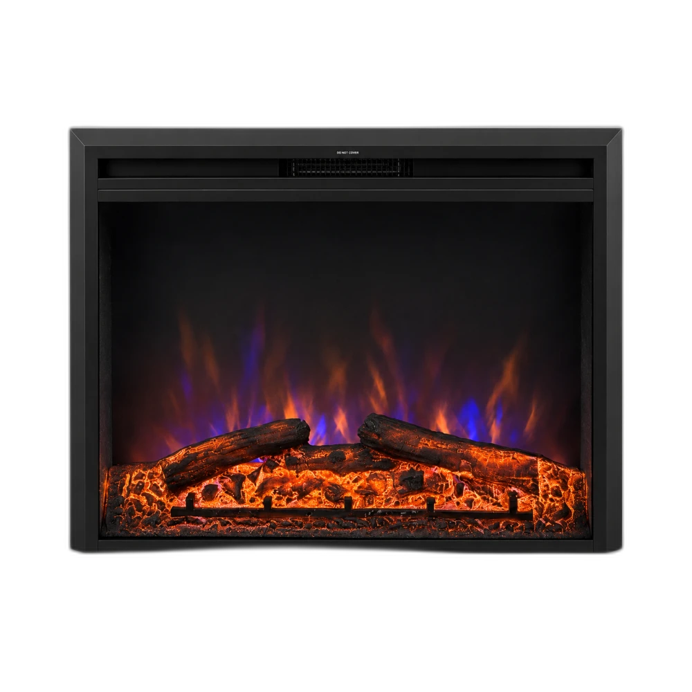 Електрокамін з обігрівом Royal Goodfire Lite 33 (EF33B) з дровами, кольорове полумʼя, розмір 902x698x165