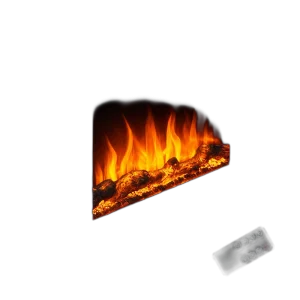 Електрокамін з обігрівом Royal Shine 26 LED LOG зі звуком, цільними дровами, кольорами полумʼя та яскравістю, розмір 660x550x150 (EF26LOG)