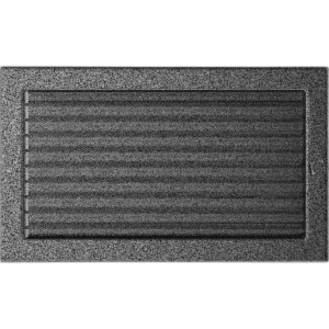 Камінна решітка 22x37 чорно-срібна з жалюзями Kratki