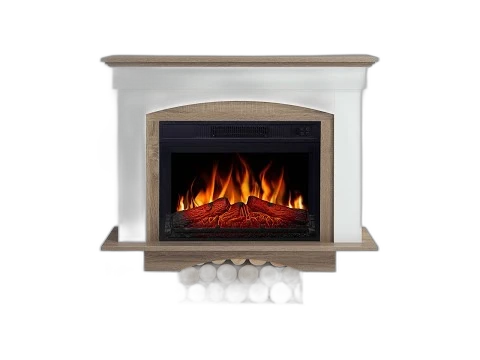 Електрокамін ArtiFlame Woodley AF23S білий / дуб сірий