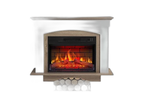 Електрокамін ArtiFlame Woodley AF23BS білий / дуб сірий