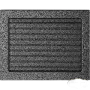 Камінна решітка 22x30 чорно-срібна з жалюзями Kratki