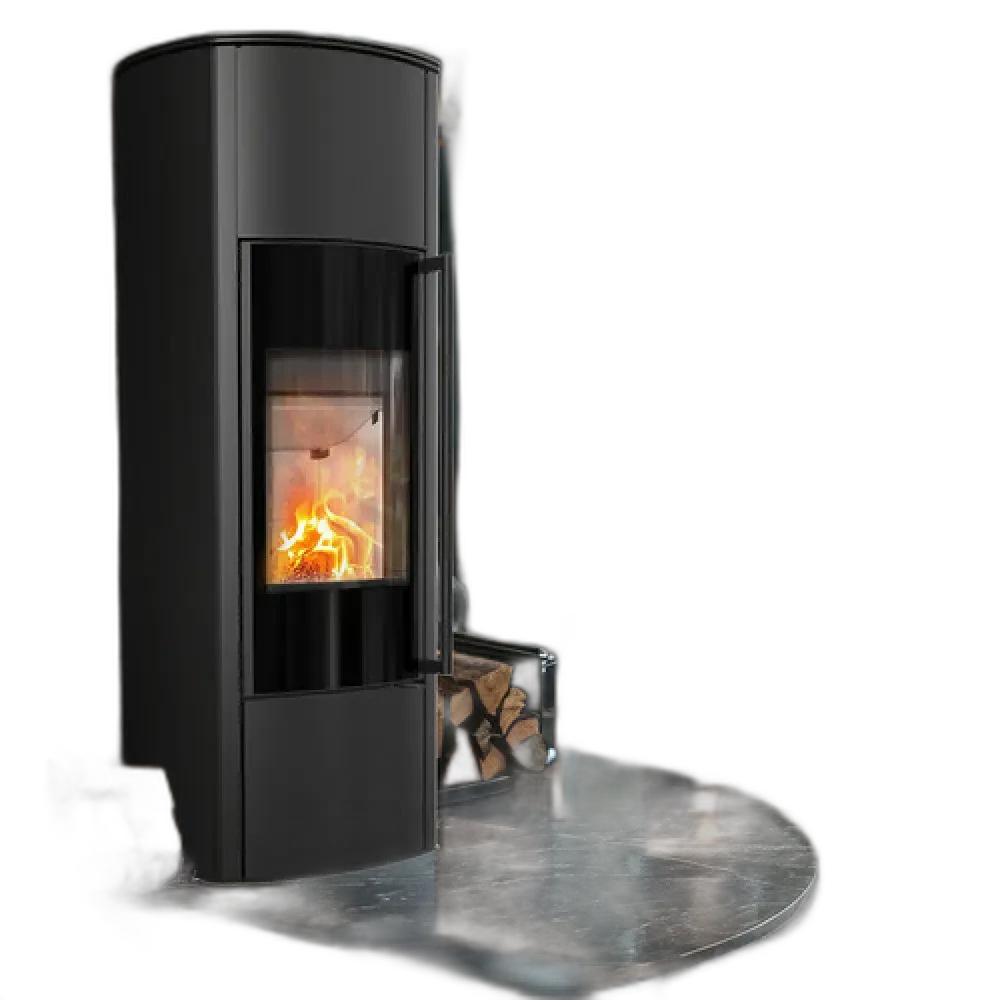 Сталева піч-камін Kratki KOZA AB ENYO R W висока (5,5 кВт)