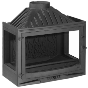 Камінна топка INVICTA 700 SELENIC тристороння з шибером
