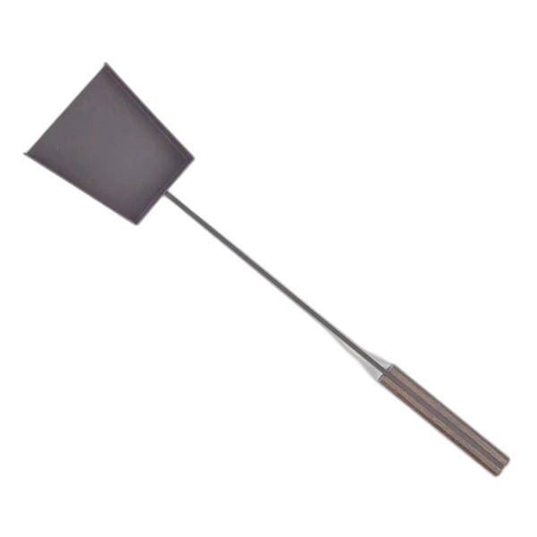 Камінна лопатка сталева SAVEN Shovel L black 50 см з деревʼяною ручкою