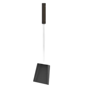 Камінна лопатка сталева SAVEN Shovel L black 50 см з деревʼяною ручкою
