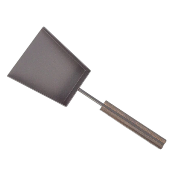 Камінна лопатка сталева SAVEN Shovel S black 30 см з деревʼяною ручкою