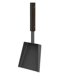 Камінна лопатка сталева SAVEN Shovel S black 30 см з деревʼяною ручкою