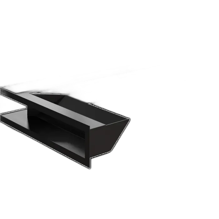 Камінна решітка LUFT кутовий лівий чорний 80x40x9 Kratki