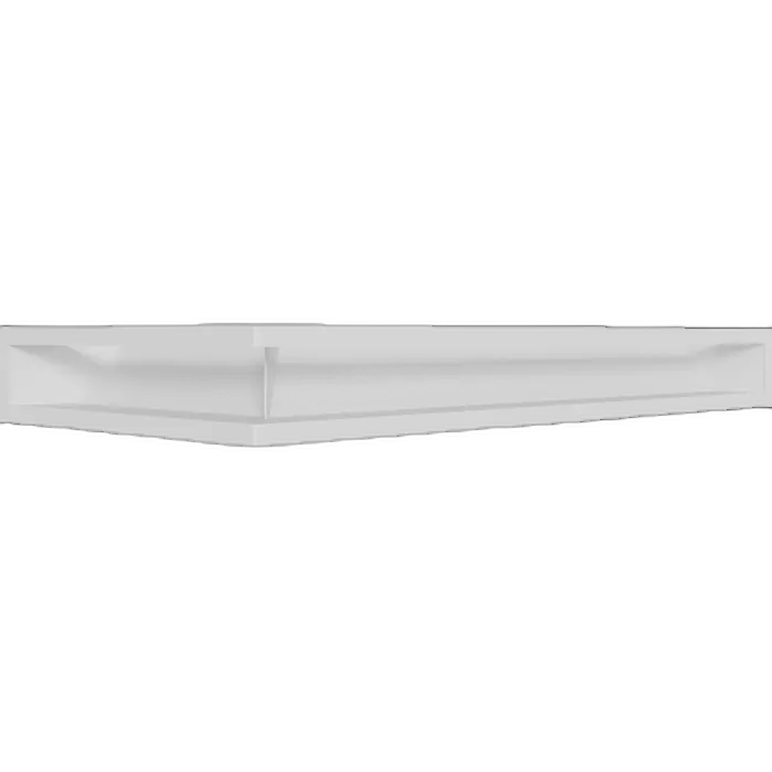 Камінна решітка LUFT кутовий правий білий 40x80x9 Kratki