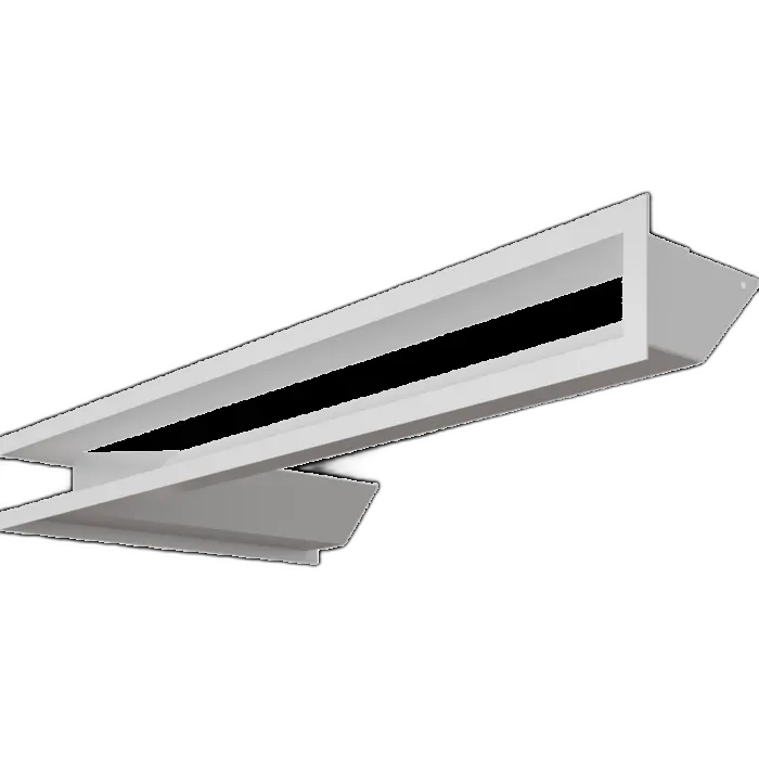 Камінна решітка LUFT кутовий правий білий 40x80x9 Kratki
