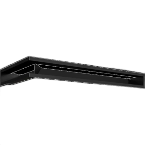 Камінна решітка LUFT кутовий правий чорний 40x80x9 Kratki