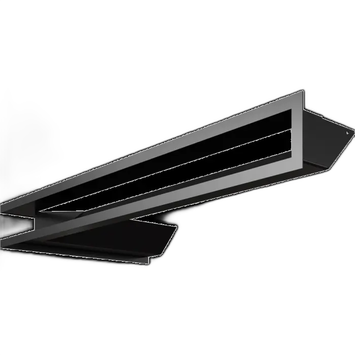 Камінна решітка LUFT кутовий правий чорний 40x80x9 Kratki