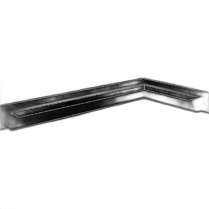 Камінна решітка LUFT кутовий правий чорний 40x80x9 Kratki