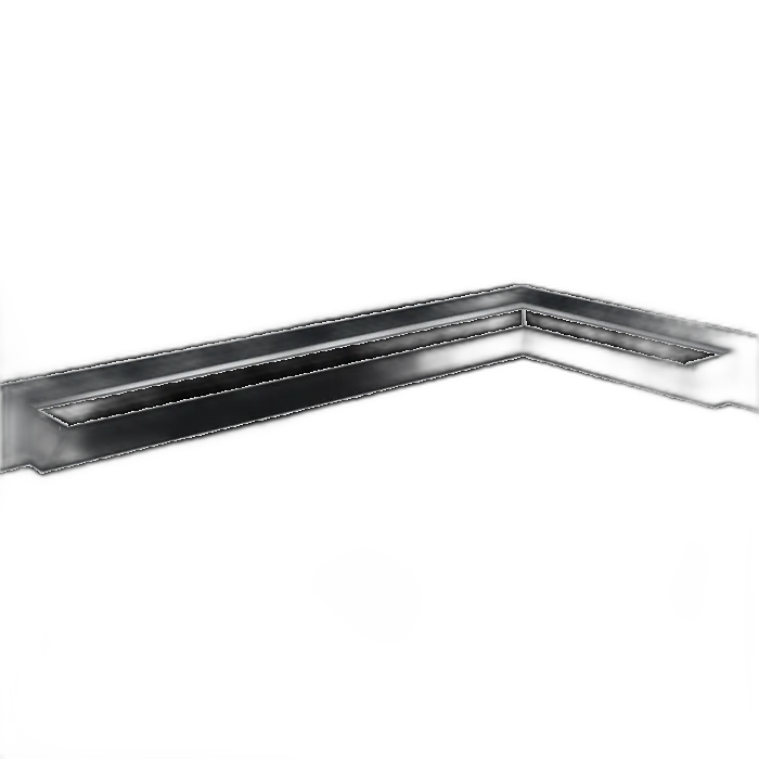 Камінна решітка LUFT кутовий правий графітовий 40x80x9 Kratki