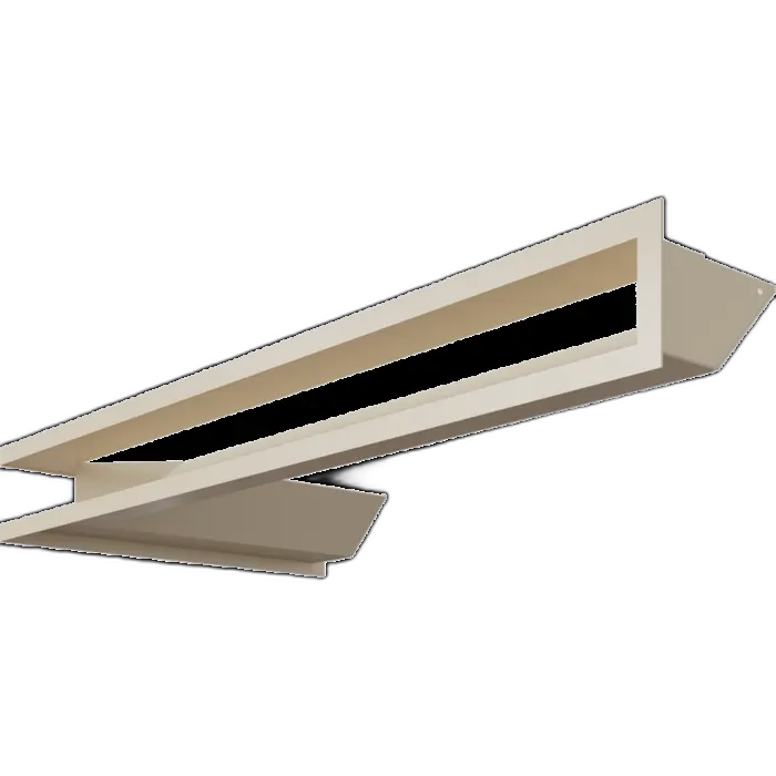 Камінна решітка LUFT кутовий правий кремовий 40x80x9 Kratki