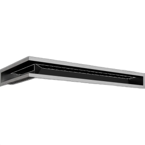 Камінна решітка LUFT кутовий правий шліфований 40x80x9 Kratki