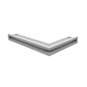 Камінна решітка LUFT Slim кутова ліва біла 60x40x6 Kratki