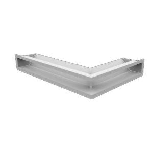 Камінна решітка LUFT Slim кутова ліва біла 60x40x9 Kratki