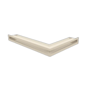 Камінна решітка LUFT Slim кутова ліва кремова 60x40x6 Kratki