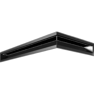 Камінна решітка LUFT SF кутовий лівий чорний 80x40x9 Kratki