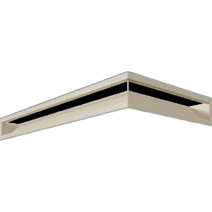 Камінна решітка LUFT SF кутовий лівий кремовий 80x40x9 Kratki