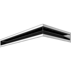 Камінна решітка LUFT SF кутовий лівий шліфований 80x40x9 Kratki