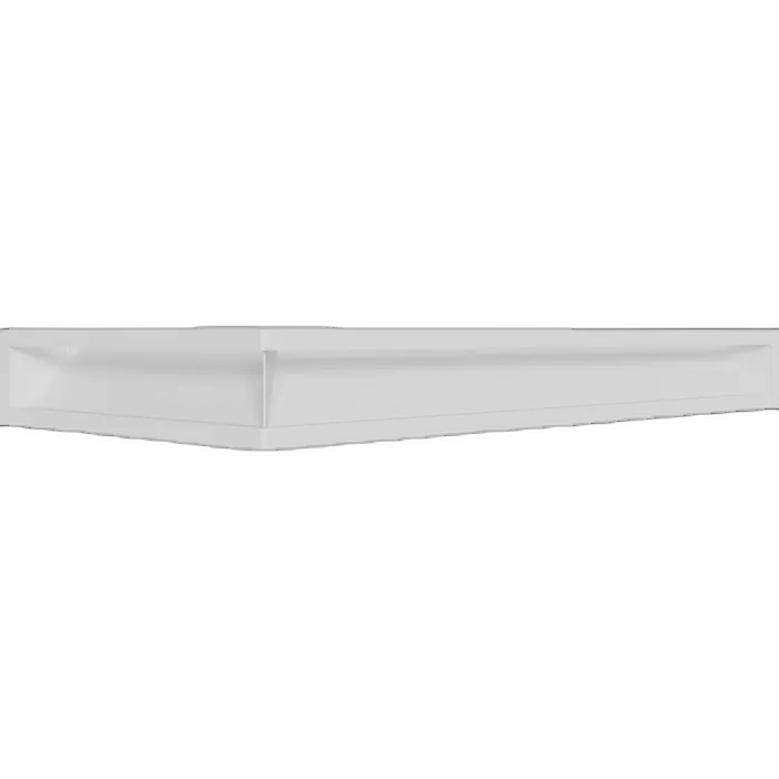Камінна решітка LUFT SF кутовий правий білий 40x80x9 Kratki