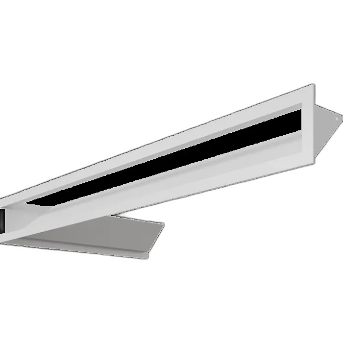 Камінна решітка LUFT SF кутовий правий білий 40x80x9 Kratki
