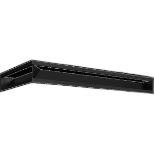Камінна решітка LUFT SF кутовий правий чорний 40x80x9 Kratki