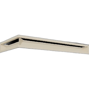 Камінна решітка LUFT SF кутовий правий кремовий 40x80x9 Kratki