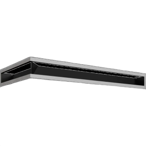 Камінна решітка LUFT SF кутовий правий шліфований 40x80x9 Kratki