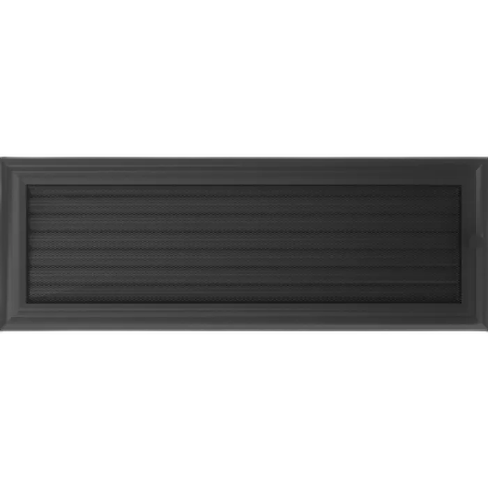 Камінна решітка Oskar графітова з жалюзями 17x49 Kratki