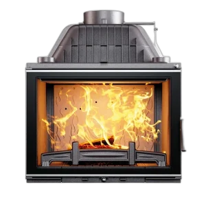 Чавунна камінна топка KawMet W17 DEKOR 16.1 кВт з хромованою обробкою