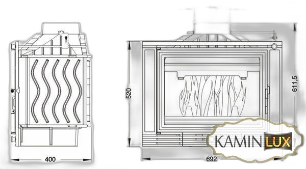 Камінна топка UNIFLAM 700 ECO з шибером