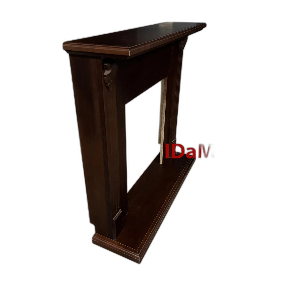 Камінокомплект IDaMebel Carolina горіх Danville Chrome (виріз під плінтус 90x25)