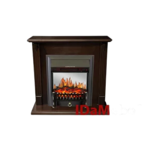 Камінокомплект IDaMebel Carolina горіх Fobos Black (виріз під плінтус 90x25)