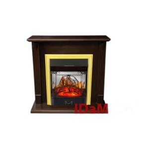 Камінокомплект IDaMebel Carolina горіх Majestic Brass (виріз під плінтус 90x25)