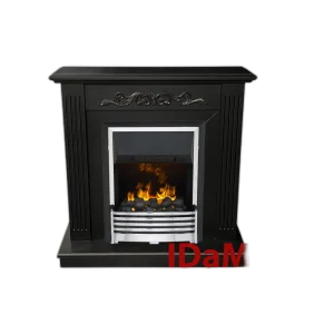 Камінокомплект IDaMebel Elaine темний шоколад (900x920x310) з паровим каміном Dimplex Flagstaff зі справжнім 3D ефектом полумʼя, обігрівом та вугіллям
