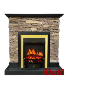 Камінокомплект IDaMebel Gemma Brown Fobos Brass