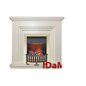 Камінокомплект IDaMebel Gloria Білий Danville Antique Brass
